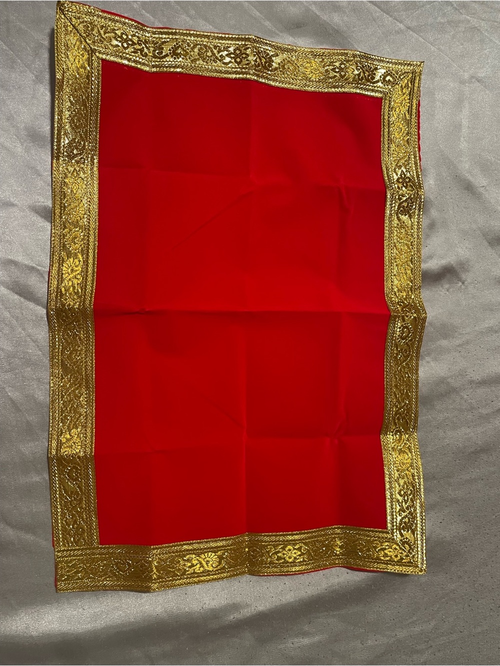 Red Decorative Cloth with Gold Border